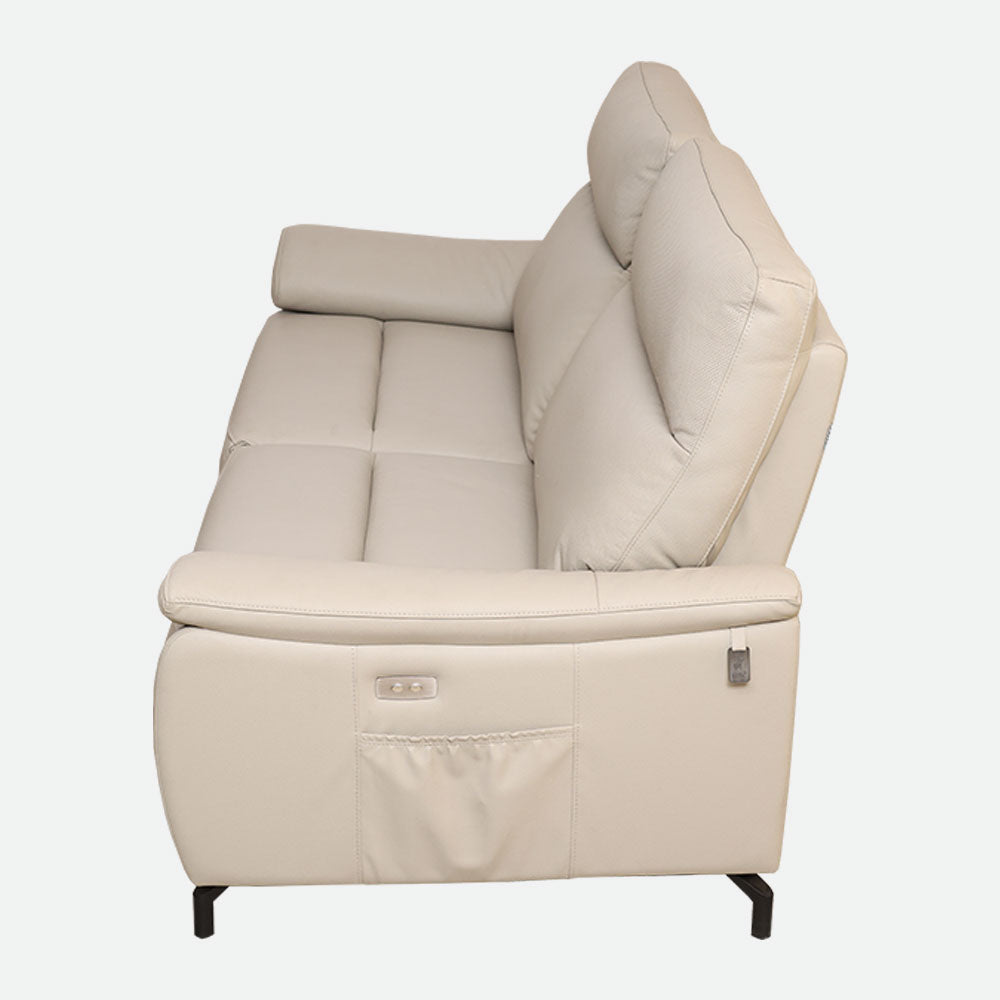 MAARK MOTORIZED RECLINER LEATHER SOFA SET (3R+2R+1R) 6022-BEIGE HT