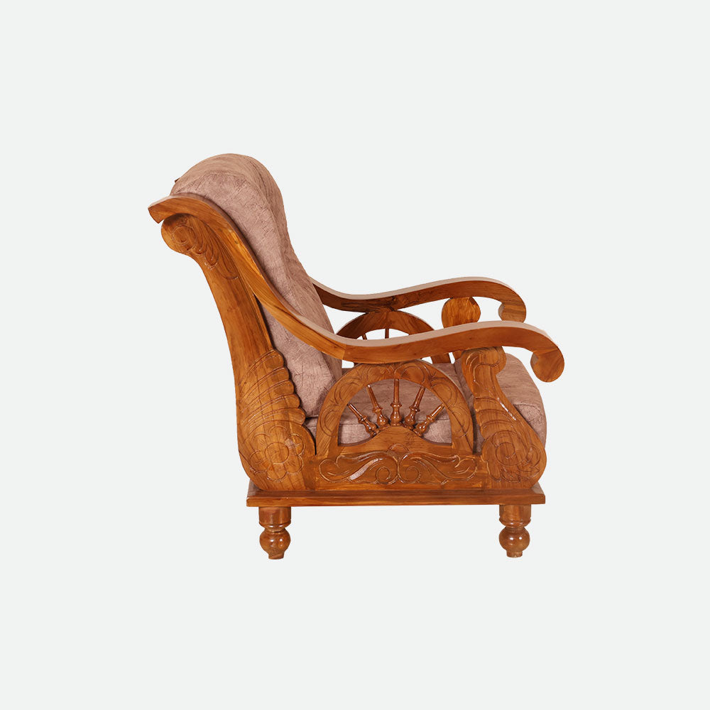 MAARK WOODEN SOFA SET (3+1+1) S-21 WCF