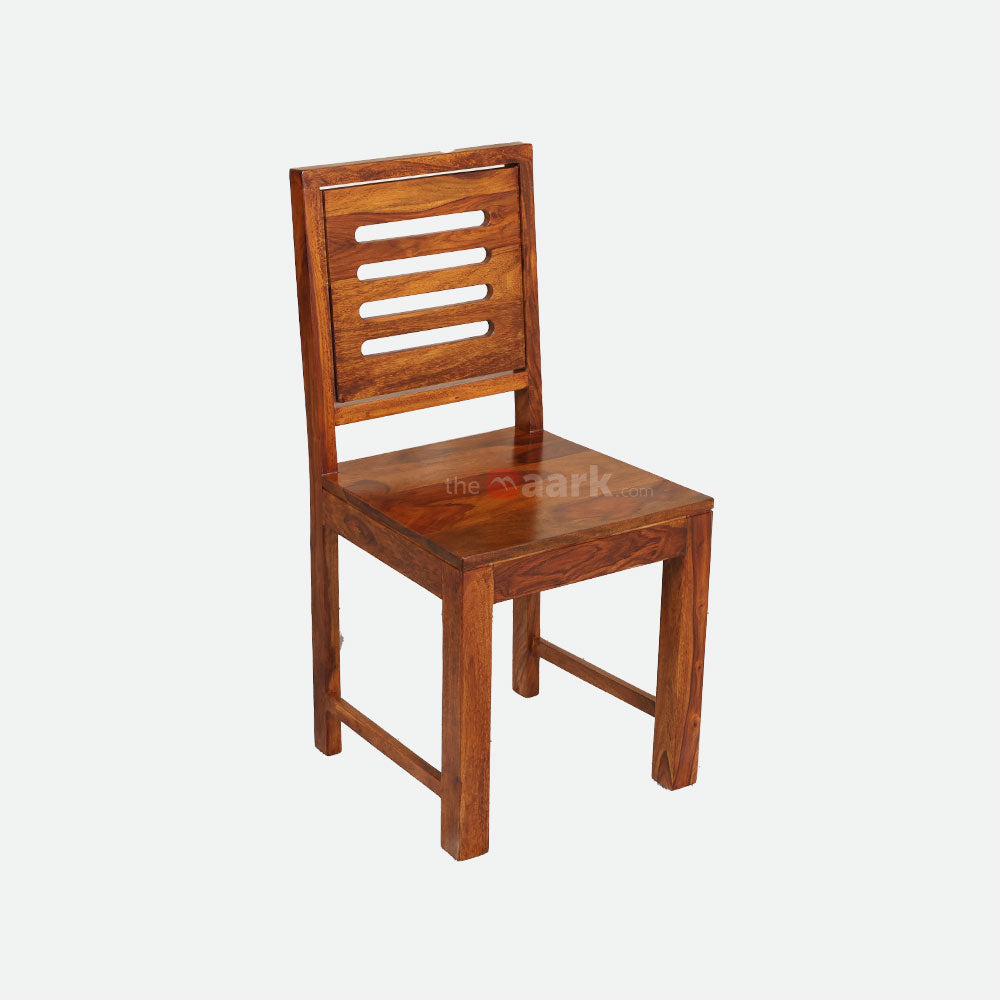 MAARK SHEESHAM WOOD 2 SEATER DINING SET (2.75*2.75) 1184 NATURAL FINISH SV