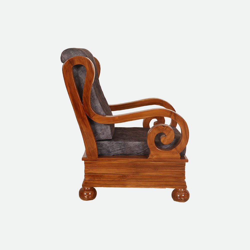 MAARK WOODEN SOFA SET (3+1+1) S-43 WCF