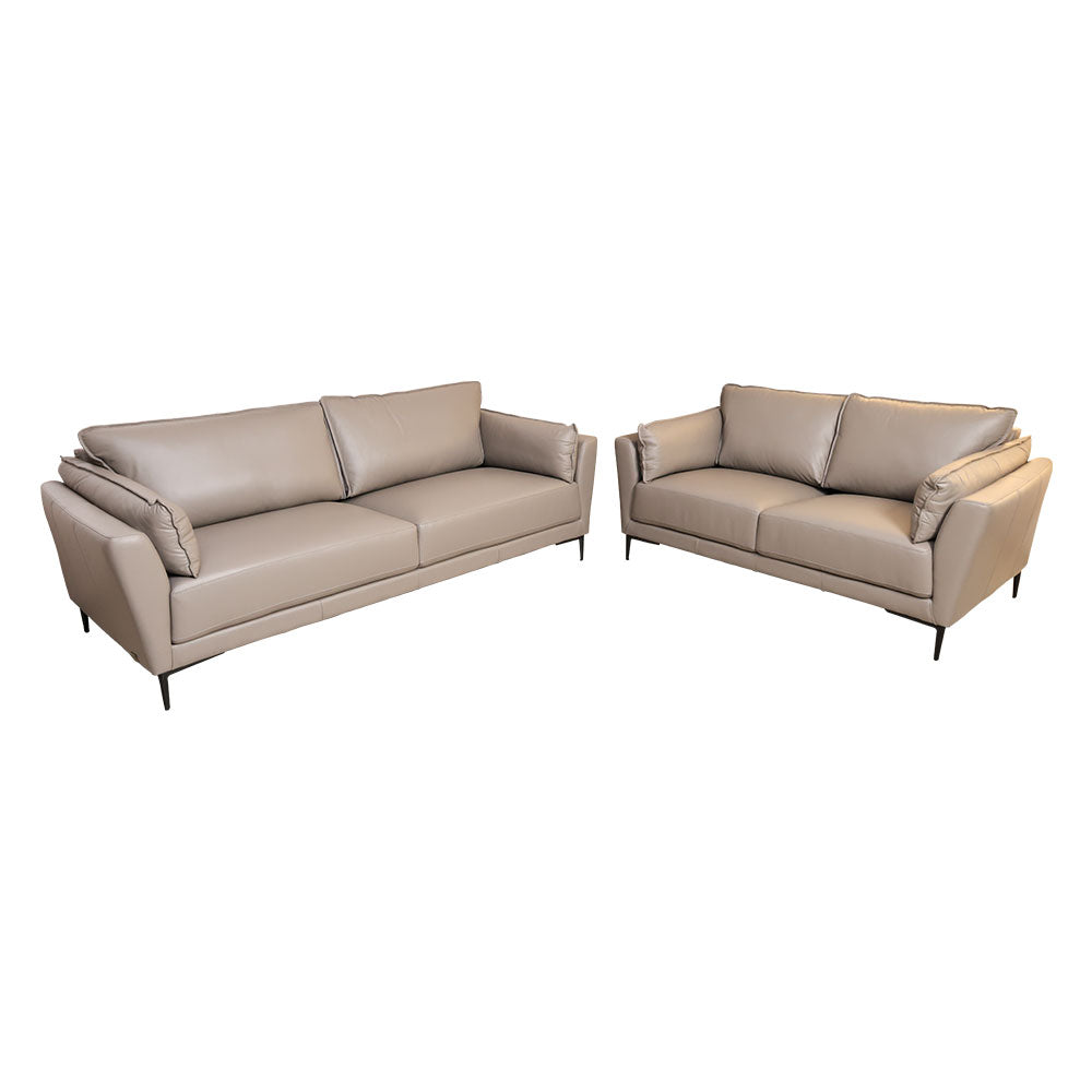MAARK LEATHER SOFA SET (3+2) 6015 SMOKY GRAY ML