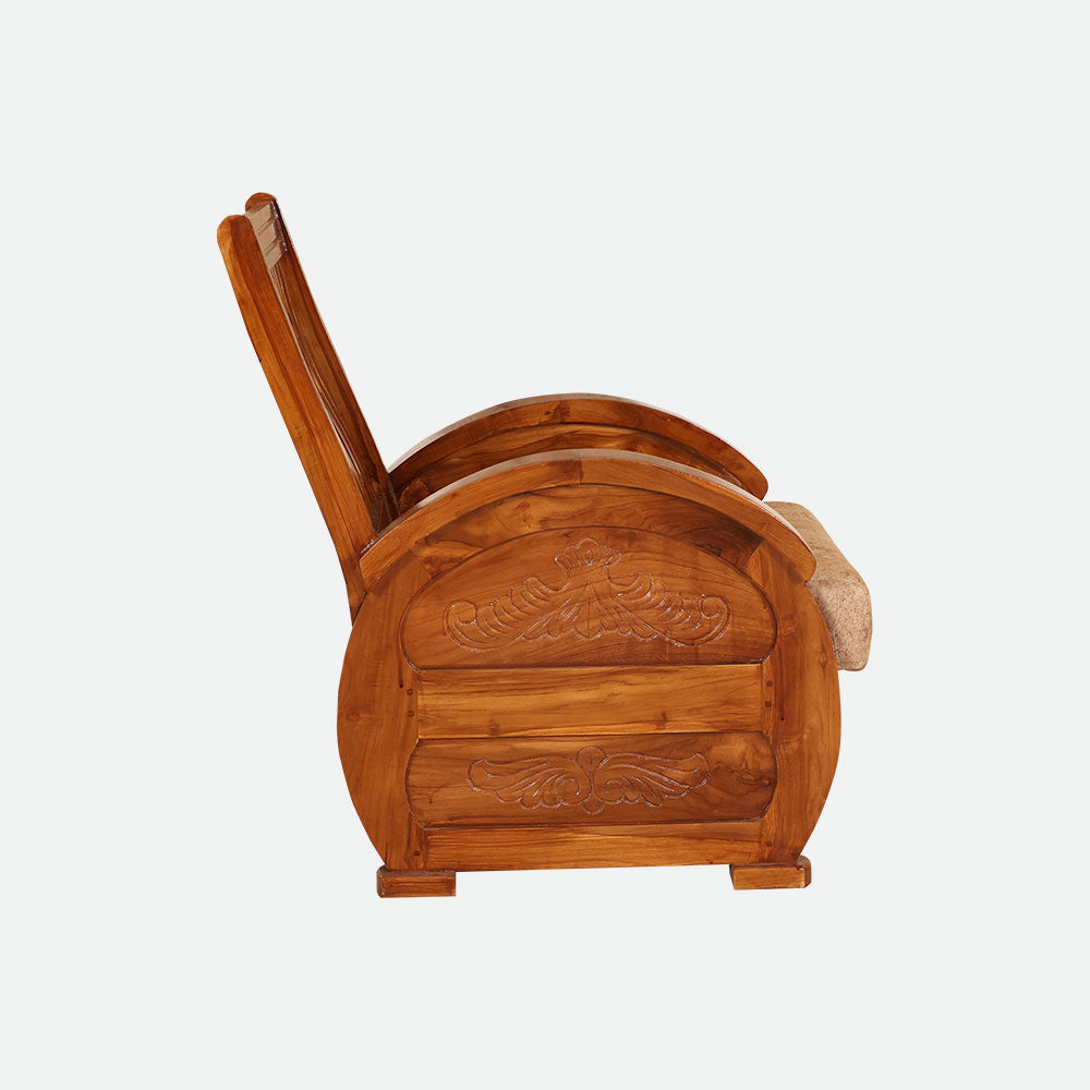 MAARK WOODEN SOFA SET (3+1+1) S-23 WCF