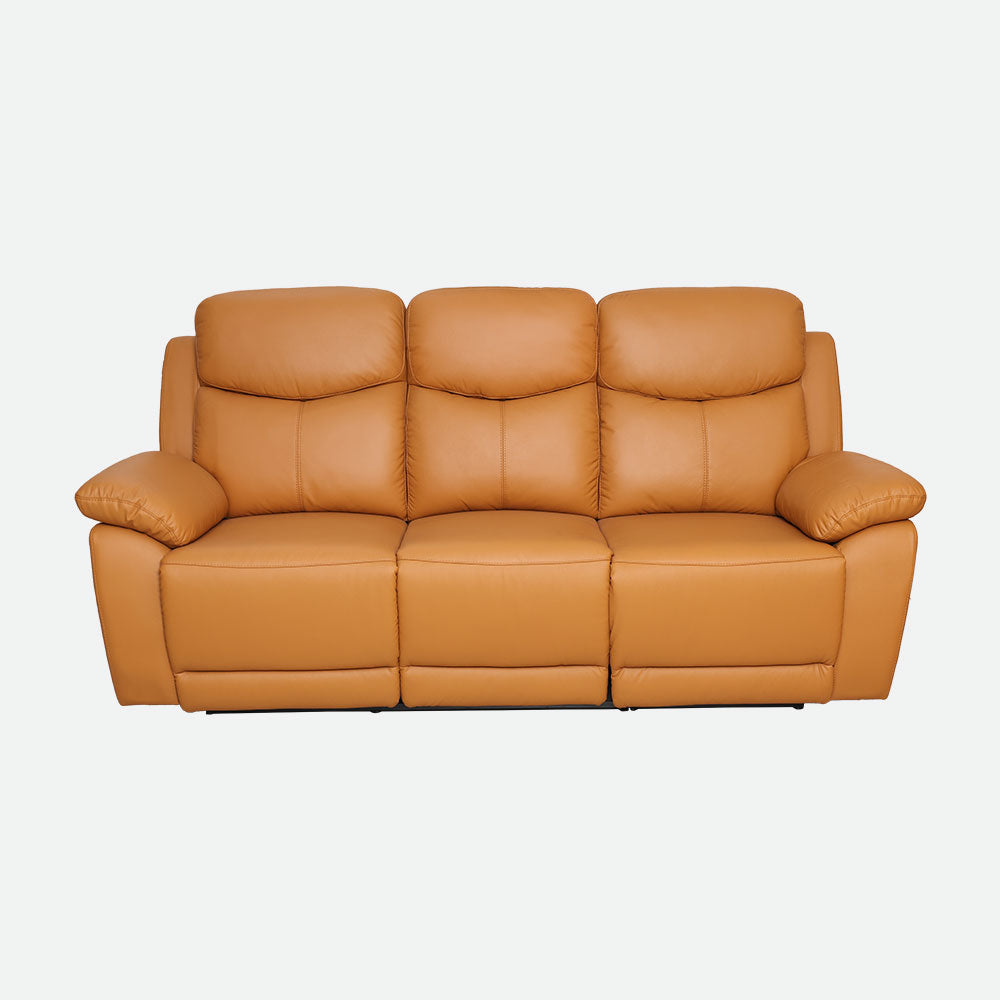 MAARK MOTORIZED RECLINER LEATHER SOFA SET (3R+2R+1R) 1406-TAN HT