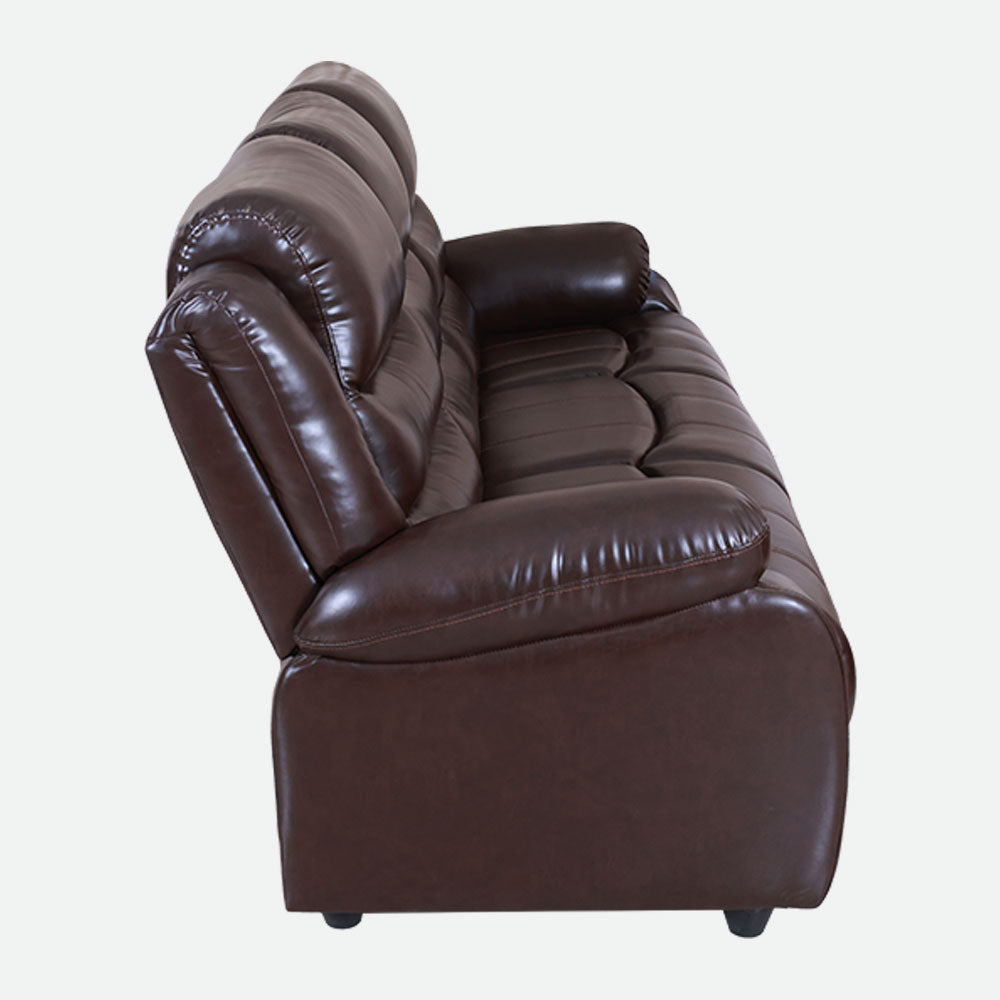 MAARK MANUAL RECLINER LEATHER SOFA SET (3+1R+1R) MAGILCHI