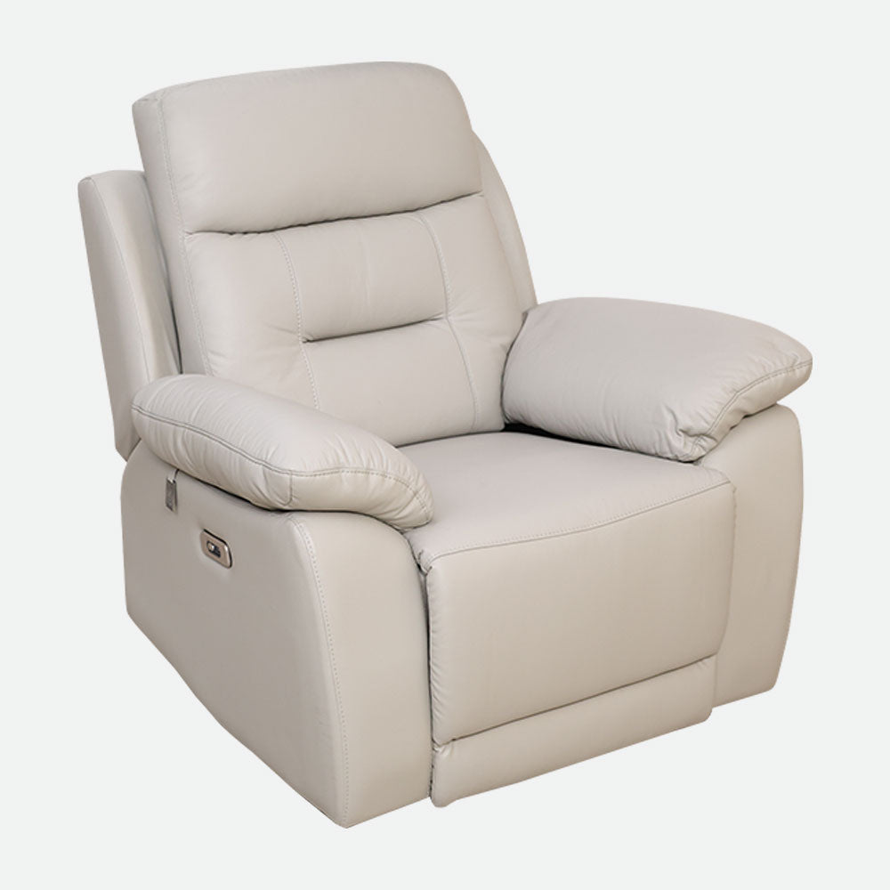 MAARK MOTORIZED RECLINER LEATHER SOFA SET 3R+2R+1R 1407-9692-L. GRAY HT