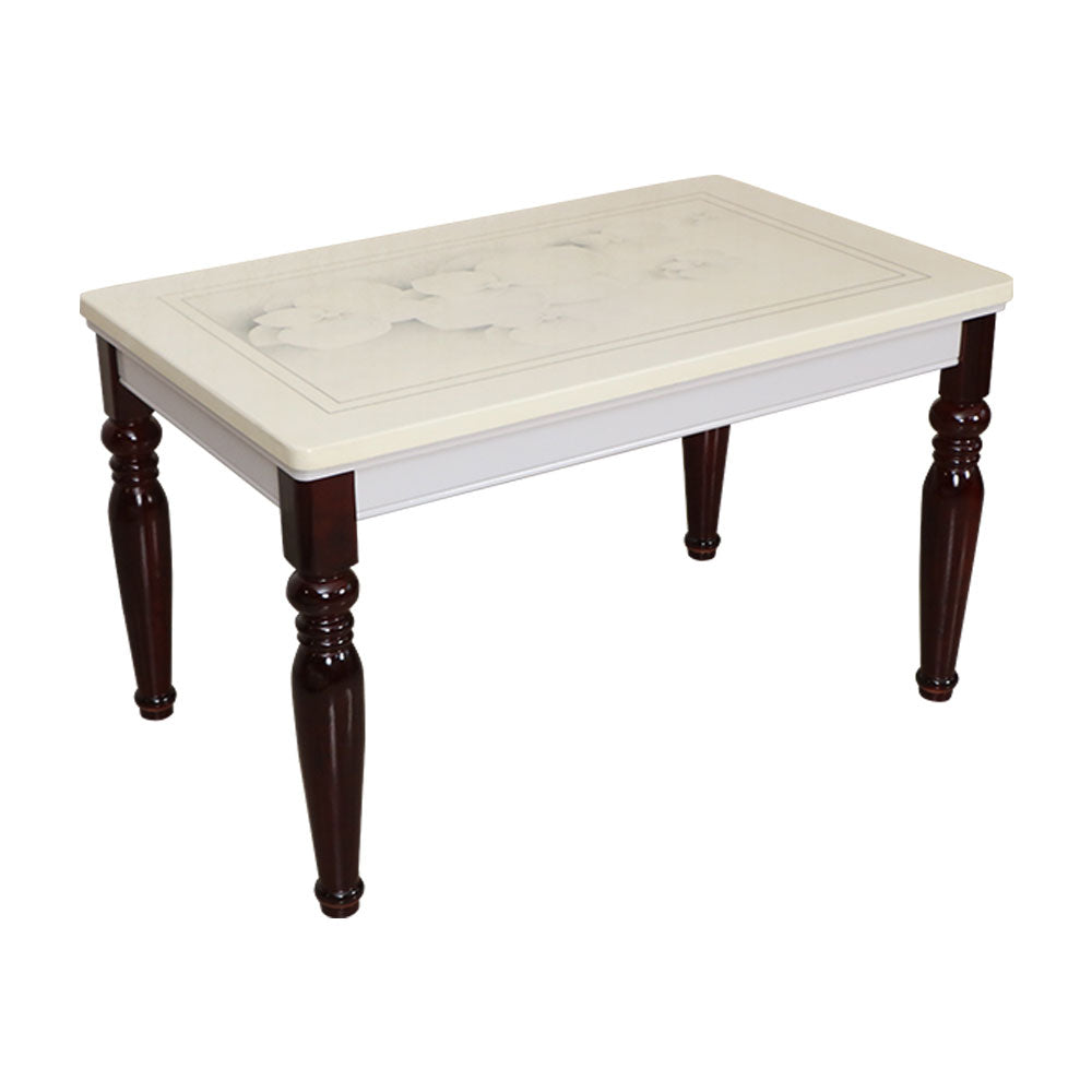 MAARK MARBLE TOP 4 SEATER DINING SET 3D SHELL HT