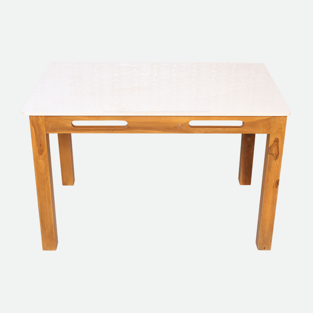 MAARK MARBLE TOP 4 SEATER DINING SET (1+2+BENCH) KISSAN
