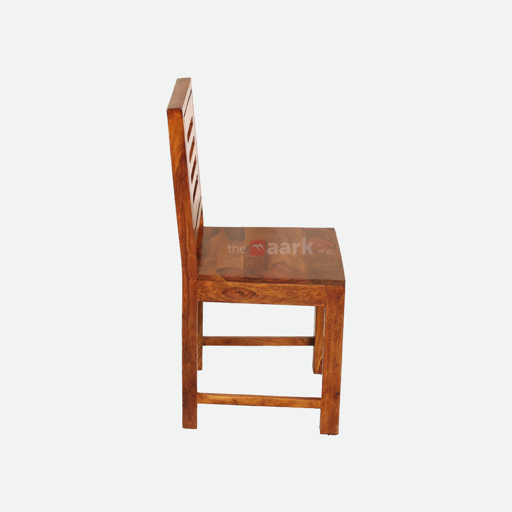 MAARK SHEESHAM WOOD 2 SEATER DINING SET (2.75*2.75) 1184 NATURAL FINISH SV