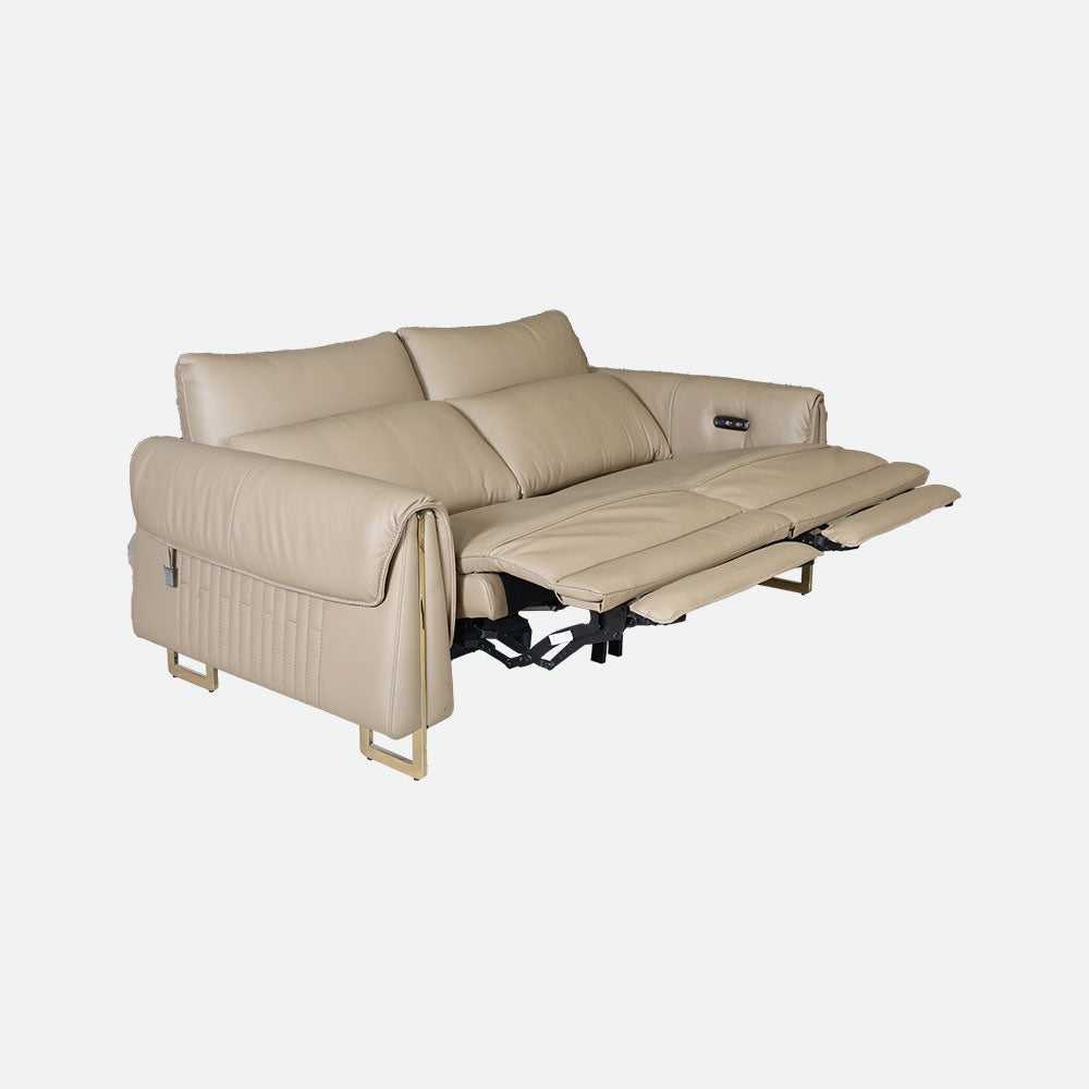 MAARK MOTORIZED RECLINER LEATHER SOFA SET (3R+2R) 2263 CAPPUCINO COLOUR HT