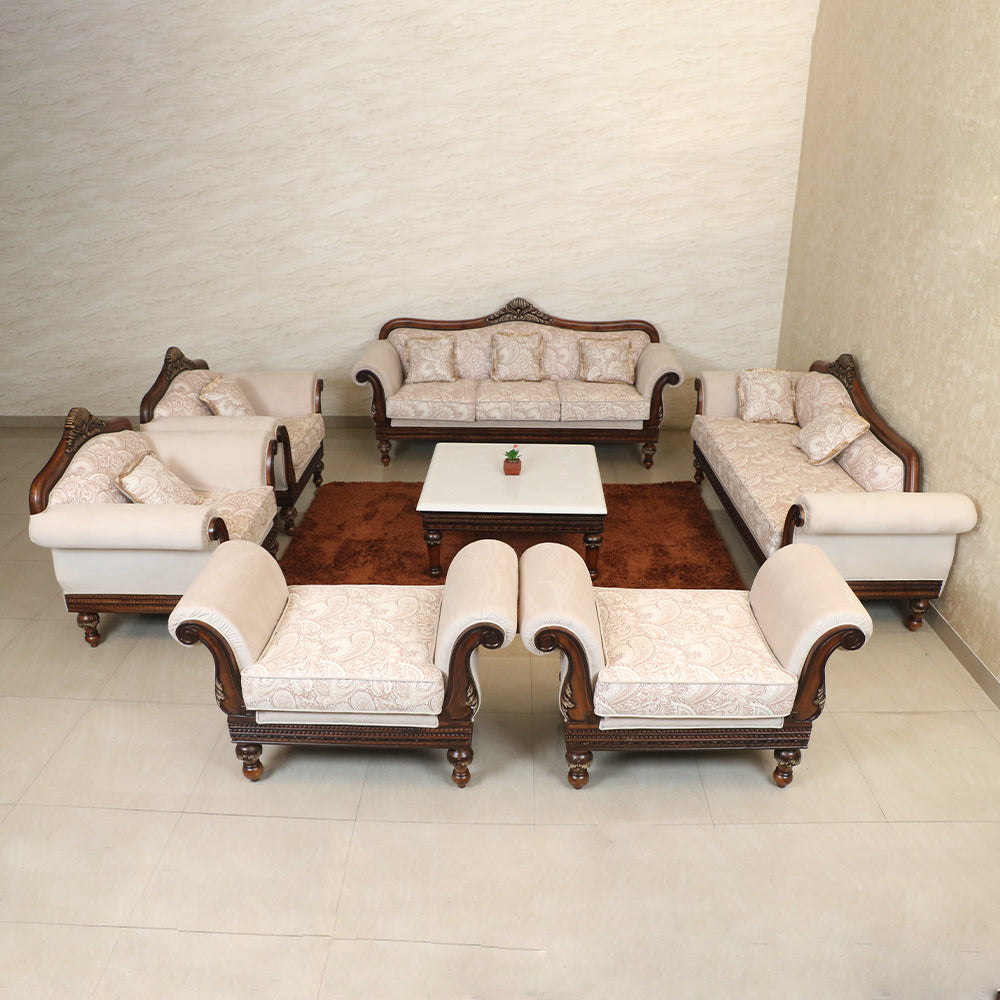 Maark Palace Sofa Set (3+1+1+Setty+Setty+Diwan) With Coffee Table Classic Bf Online India - The Maark Trendz Coimbatore