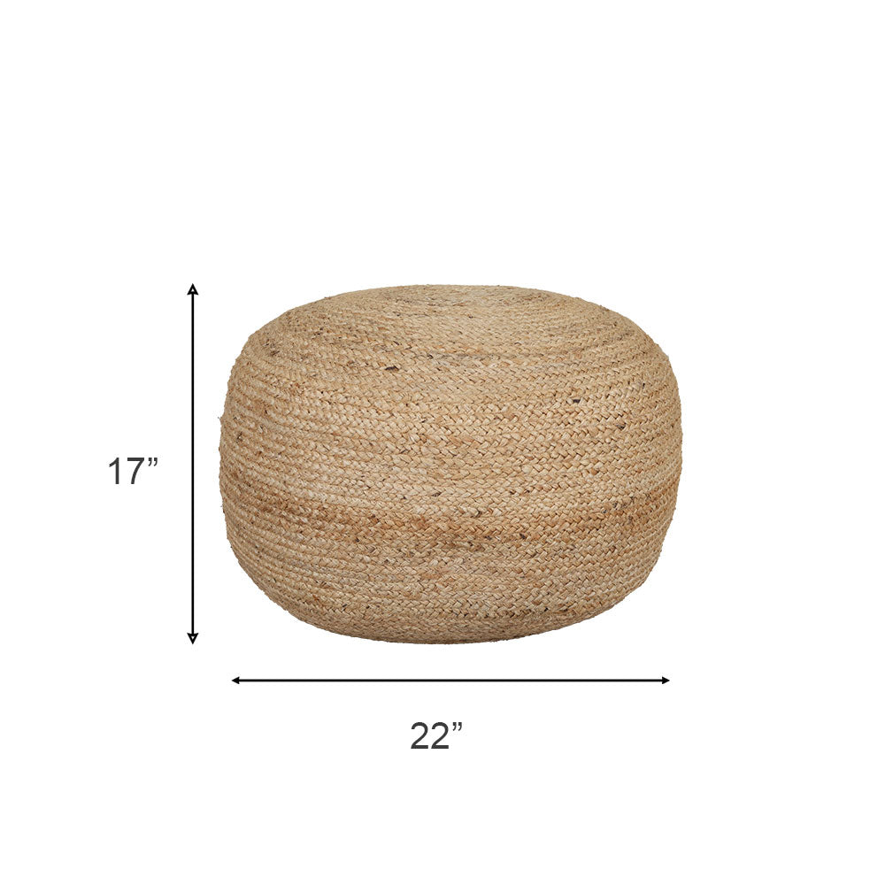 MAARK ROUND JUTE POUF BEIGE 60*60*30_WH01-HO