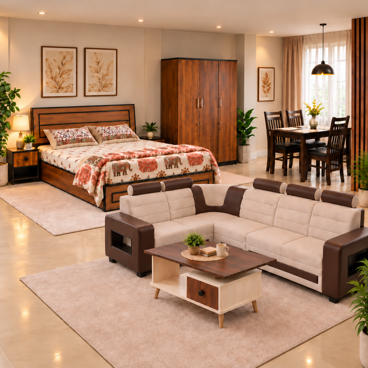 MAARK BEDROOM SET METRO (BED+WD+BST)