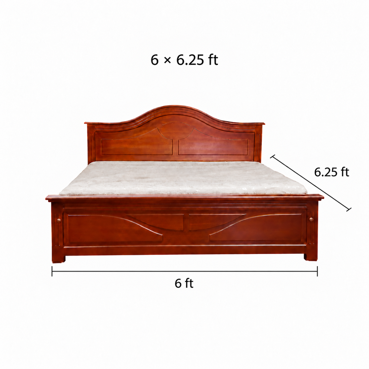MAARK KING SIZE BED GD ARCH TEAK COLOUR