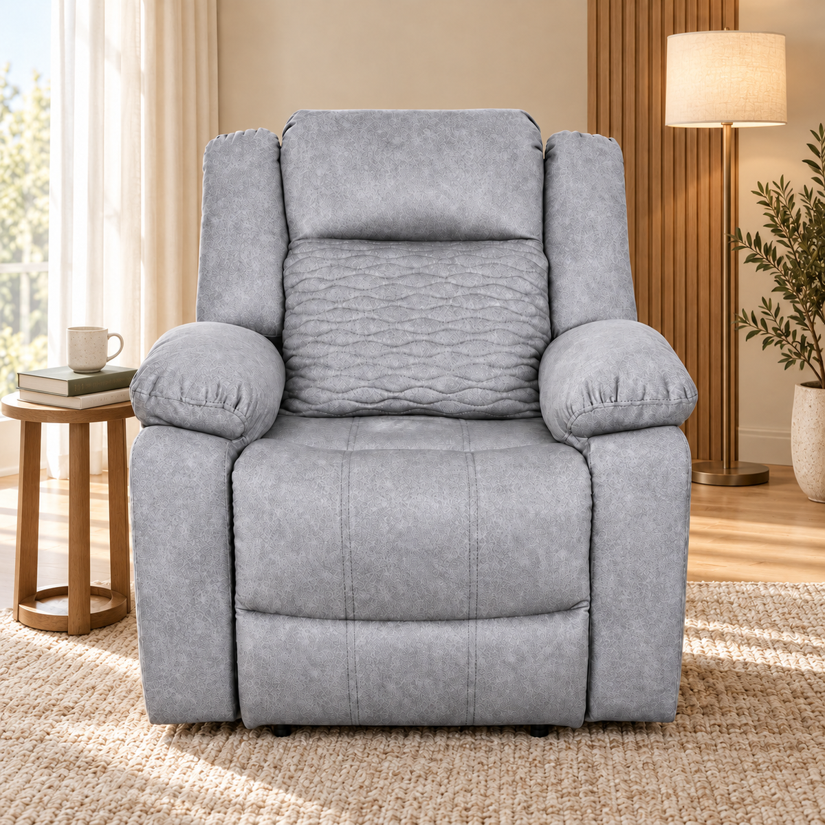 MAARK MOTRIZED RECLINER FABRIC SOFA SINGLE SEATER WAVE