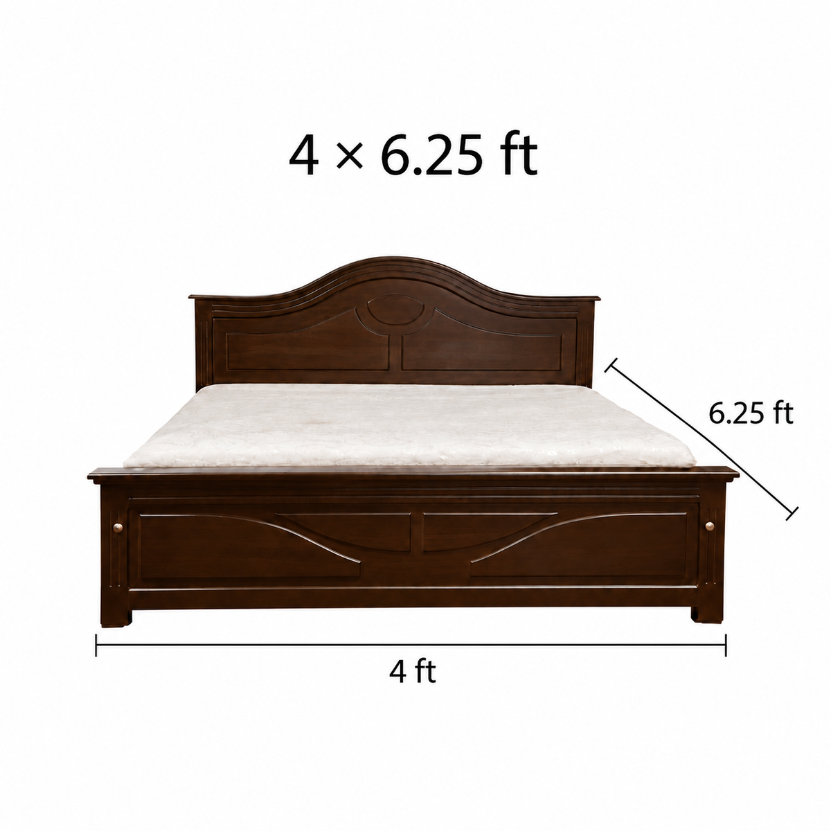 MAARK KING SIZE BED GD ARCH TEAK COLOUR