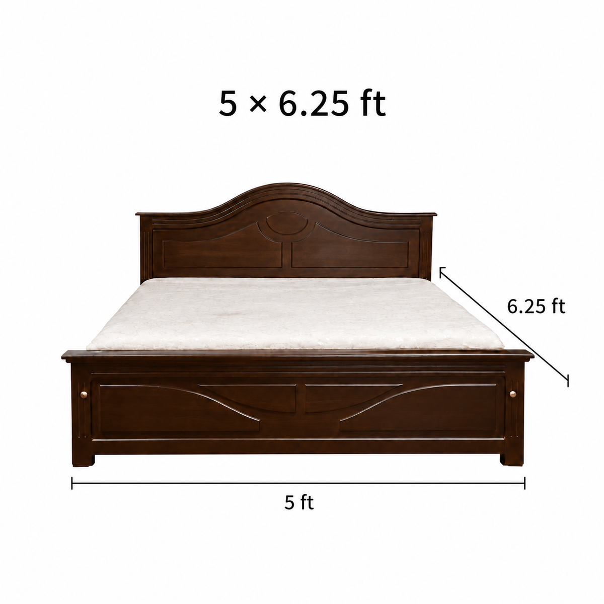 MAARK KING SIZE BED GD ARCH TEAK COLOUR