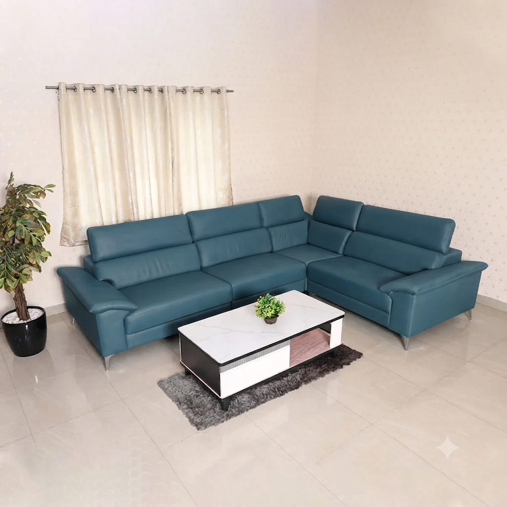 MAARK FABRIC CORNER SOFA 6 SEATER ROYCE