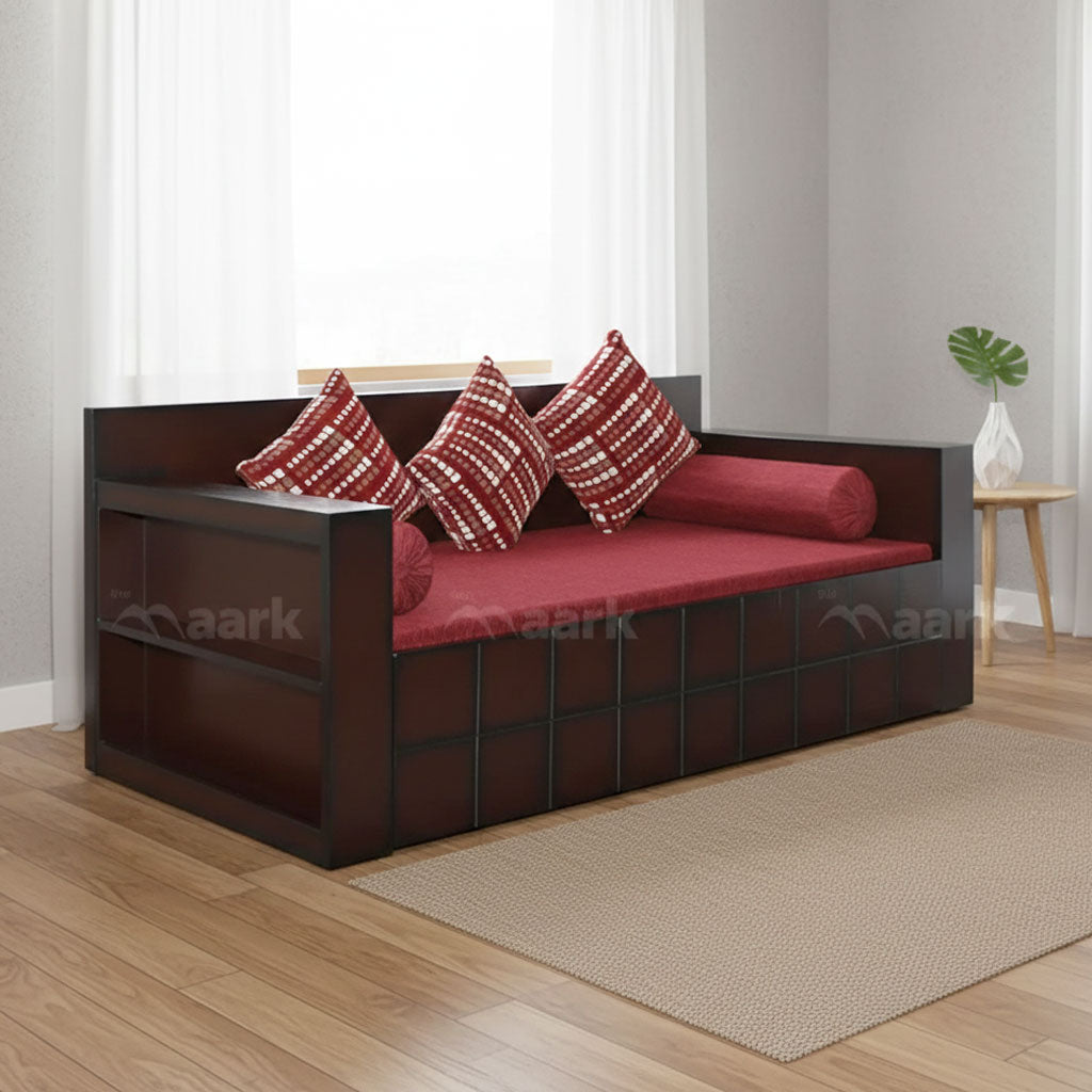 MAARK SOFA CUM BED 3 FOLD WITH SHELF