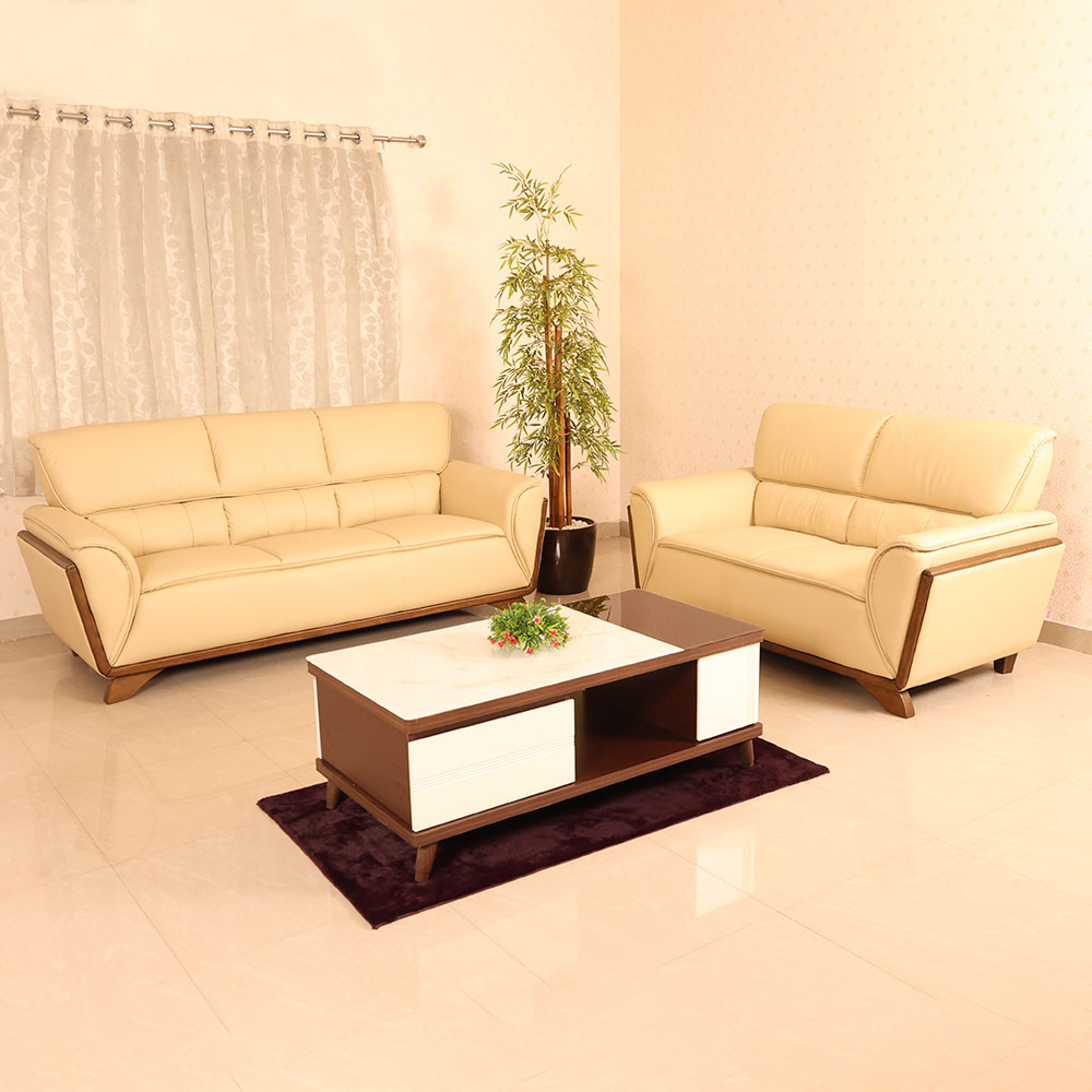 Maark Leather Sofa Set (3+2) Dark Milky Ht Online India - The Maark Trendz Coimbatore