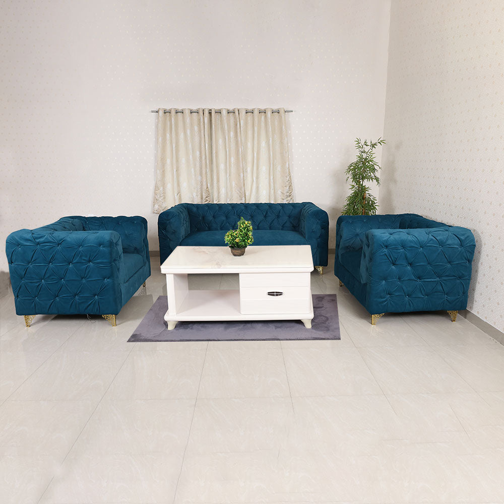 Maark Fabric Sofa Set (3+1+1) 912 Blue Colour Online India - The Maark Trendz Coimbatore