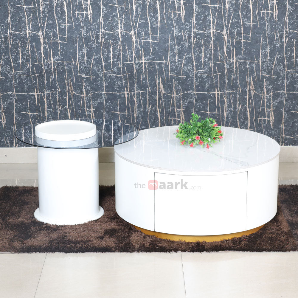 MAARK MARBLE TOP COFFEE TABLE 6116 HT