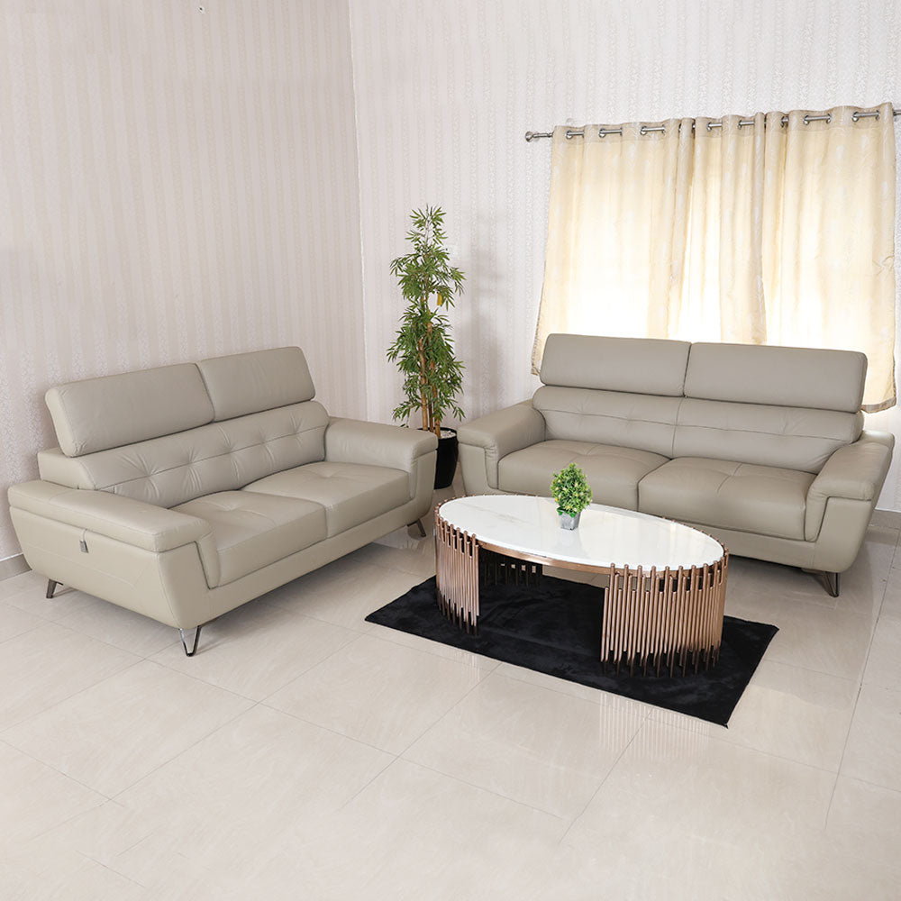 Maark Leather Sofa Set (3+2) 2266 Mocha Colour Ht Online India - The Maark Trendz Coimbatore