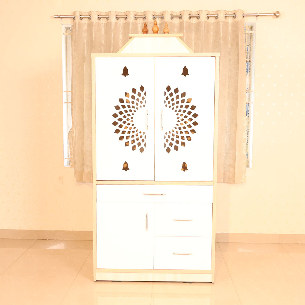 Maark Cnc Sliding Door Pooja Rack 5 * 2.5 With Kalasam Online India - The Maark Trendz Coimbatore