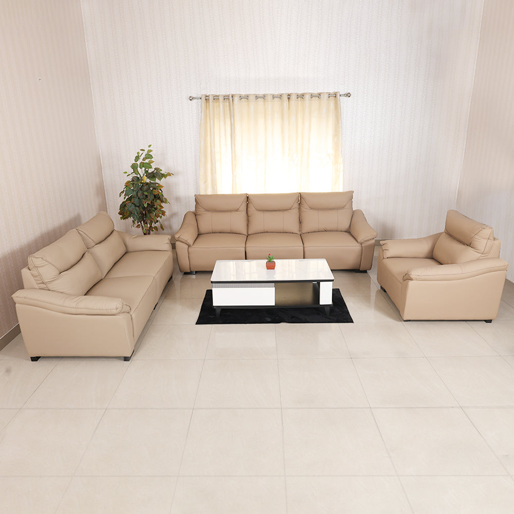 MAARK LEATHER SOFA SET (3+2+1) 3907-33 CAPPUCINO HT