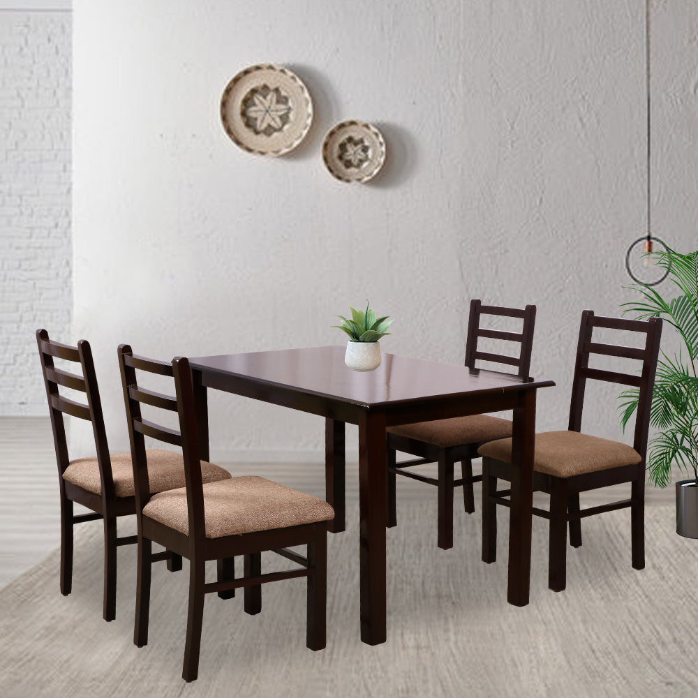 MAARK WOODEN TOP 4 SEATER DINING SET STARTER VF
