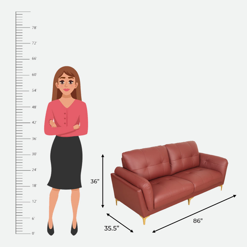 MAARK LEATHER SOFA SET (3+1+1) BAGAN