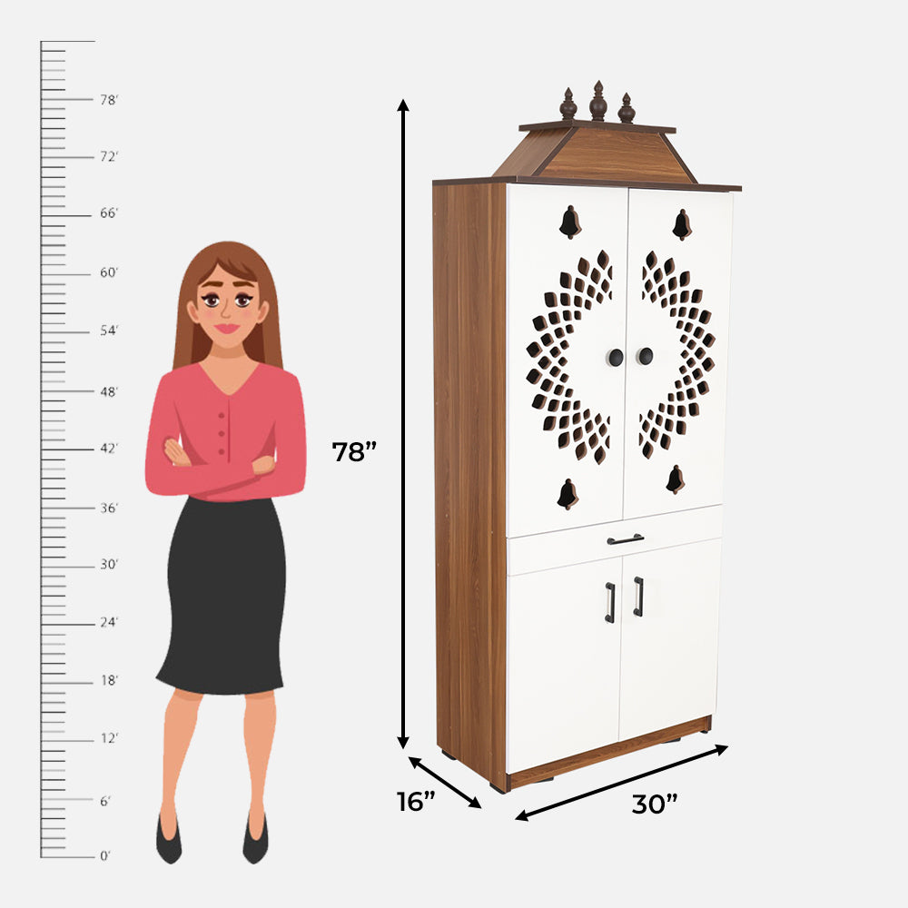 MAARK CNC DOOR POOJA RACK 5 * 2.5 WITH KALASAM