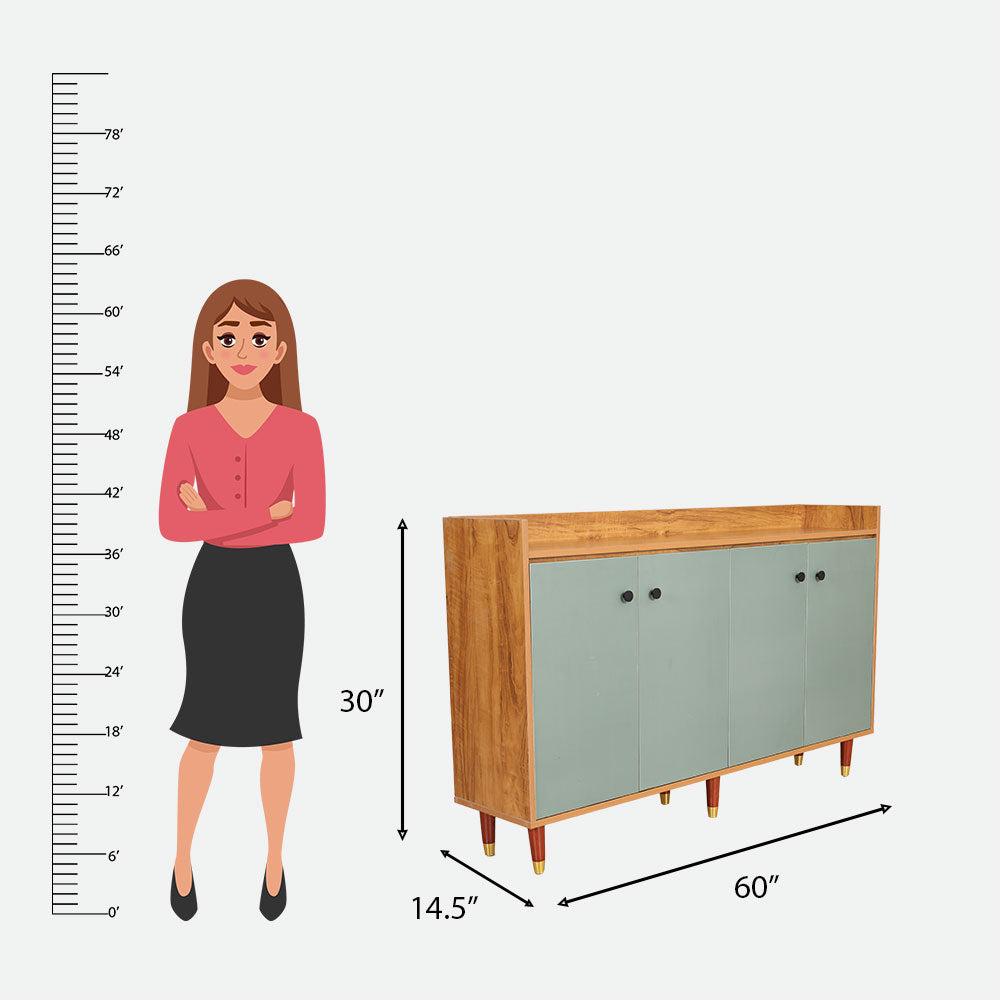 MAARK CARAMEL SHOE RACK 5*3