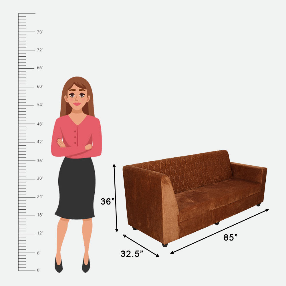 MAARK FABRIC CORNER SOFA (4+C+2) HONEY