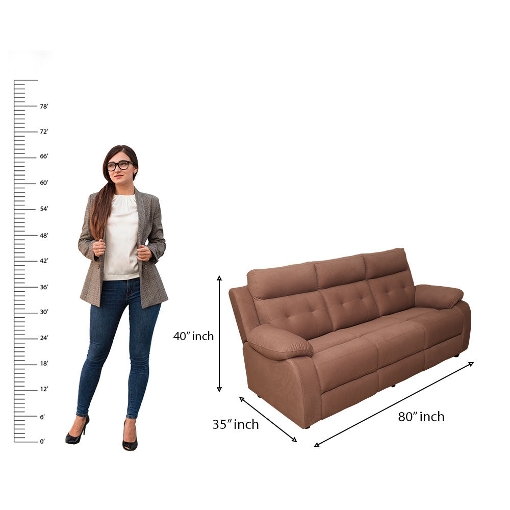 MAARK MANUAL RECLINER FABRIC SOFA SET (3+2) GALAXY