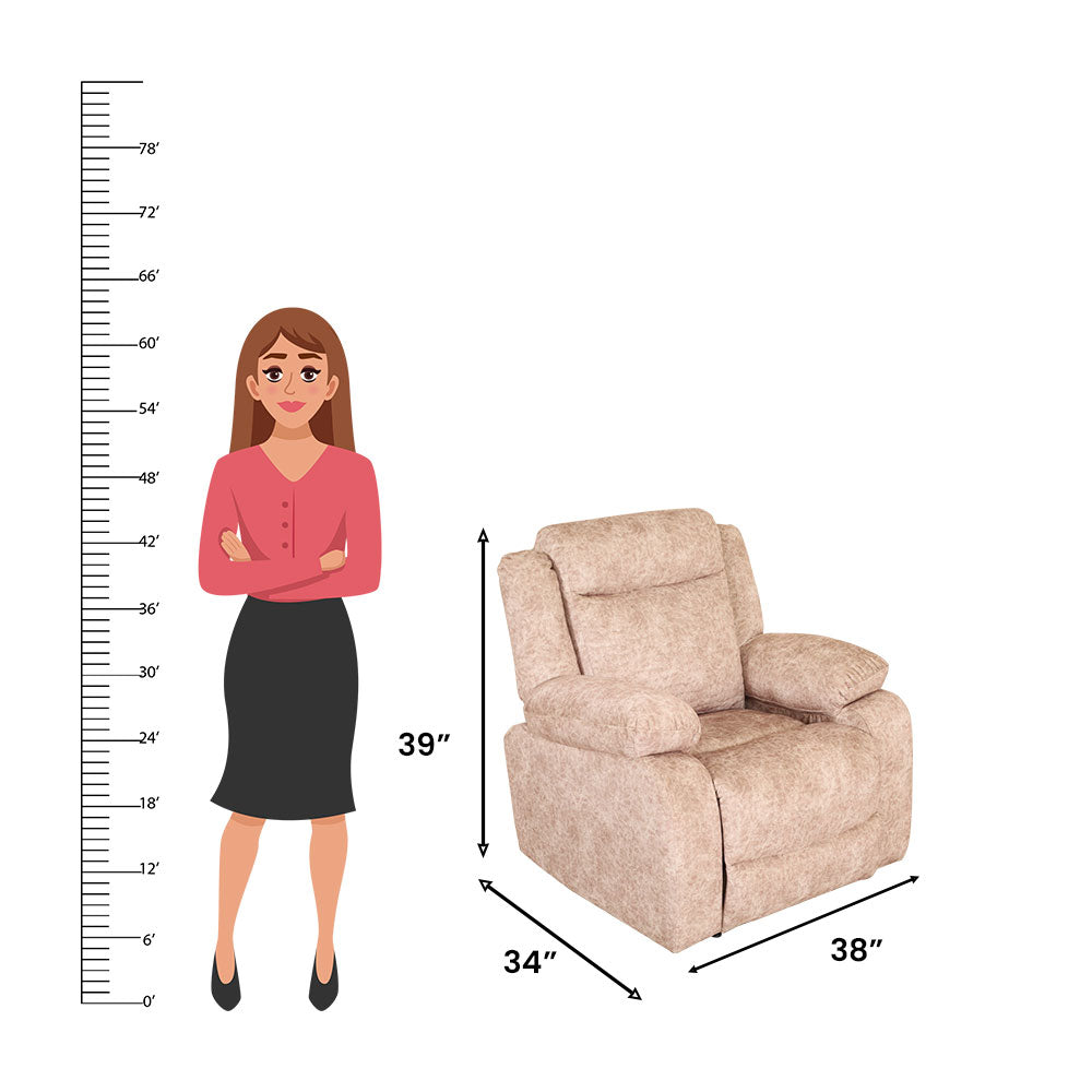 MAARK MANUAL RECLINER FABRIC SOFA SET (3+1R+1R) WAVE