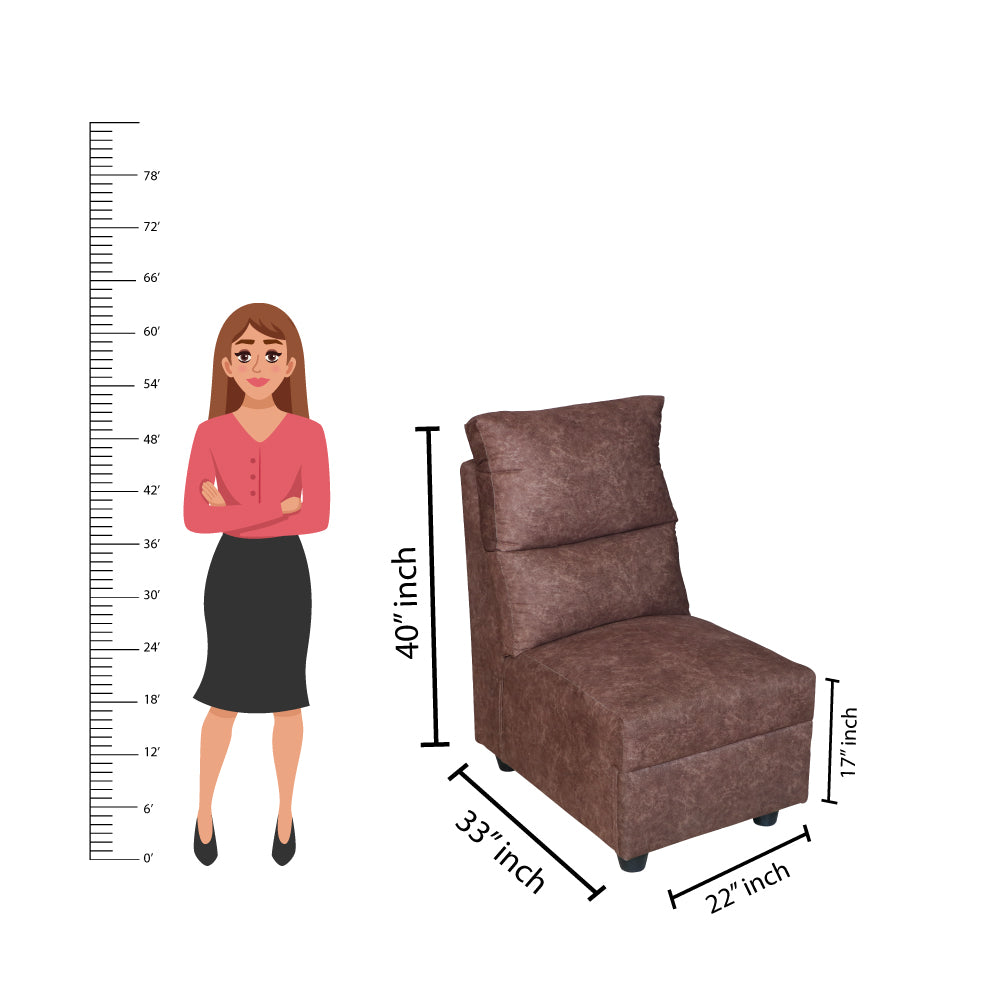 MAARK FABRIC CORNER SOFA 5 SEATER SAJINA BROWN COLOUR