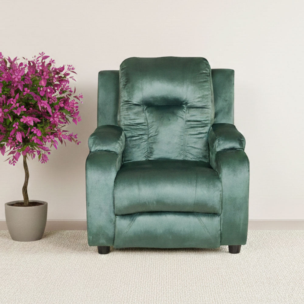 MAARK FABRIC SINGLE SEATER SOFA AMERICAN GREEN COLOUR