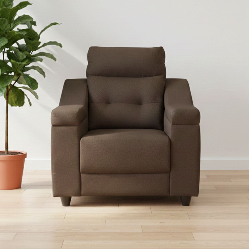 MAARK FABRIC SINGLE SEATER SOFA PLATINA GRAY COLOUR