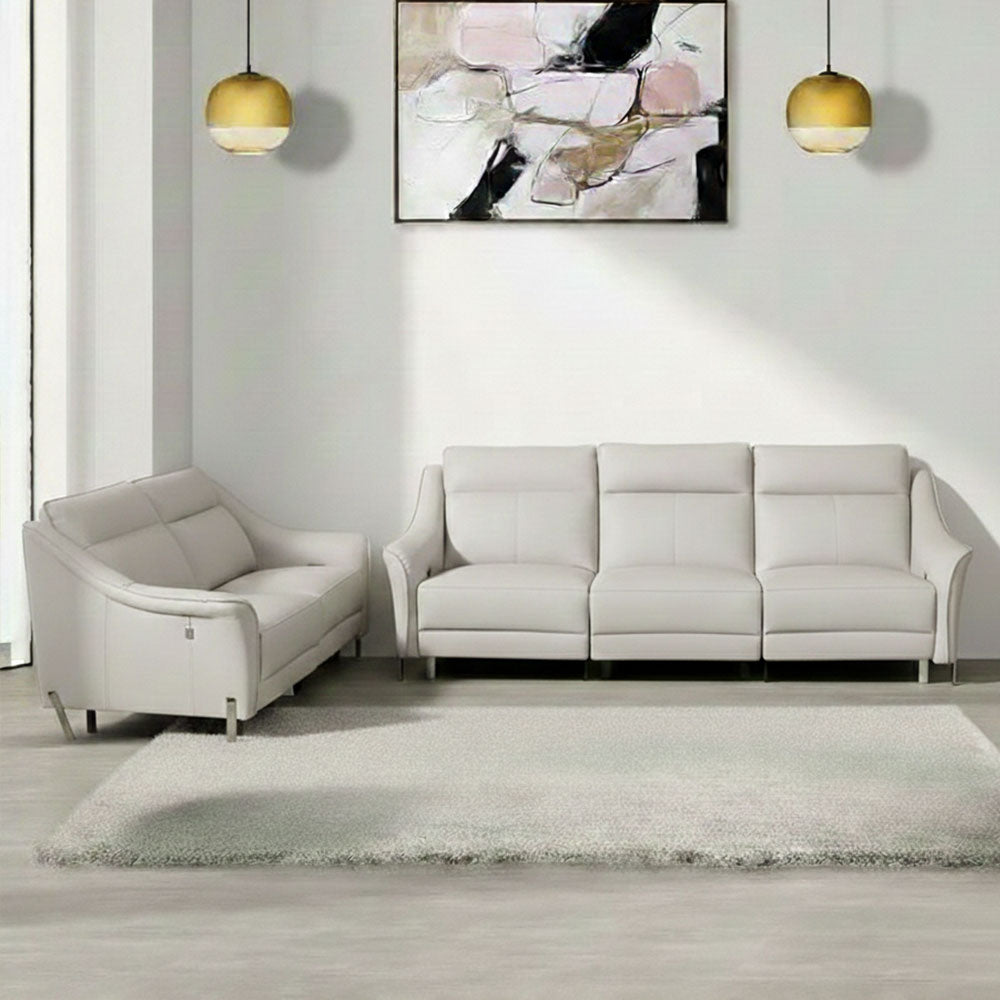 Maark Leather Sofa Set (3+2) 2327 L Gray Colour Ht Online India - The Maark Trendz Coimbatore
