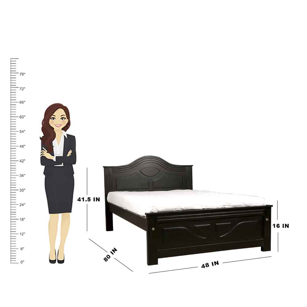 MAARK DOUBLE SIZE BED (4*6.25) GD ARCH WALNUT COLOUR_WH05-ERO
