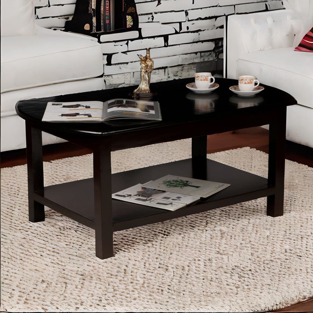 Maark Wooden Finish Venus Coffee Table Walnut Colour Online India - The Maark Trendz Coimbatore