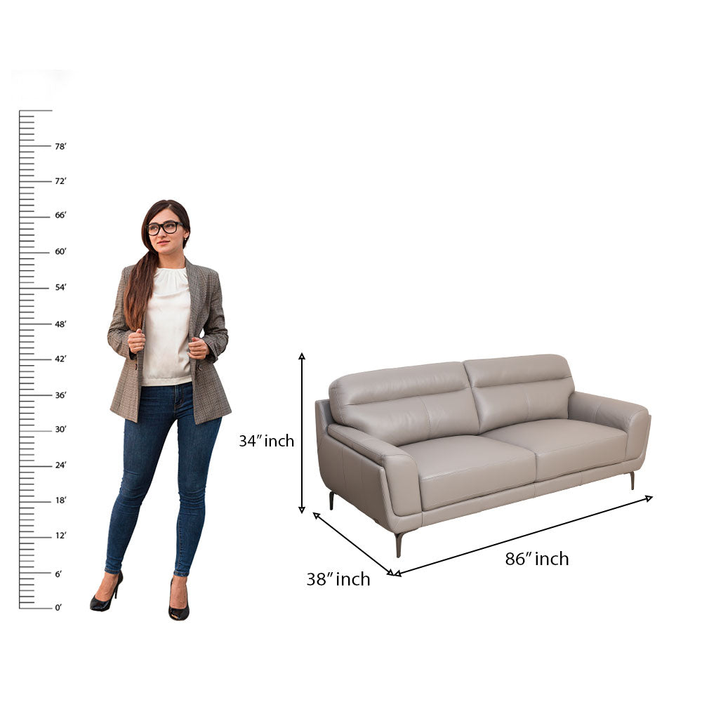 MAARK LEATHER SOFA SET (3+2) 6007 COL TAUPE ML