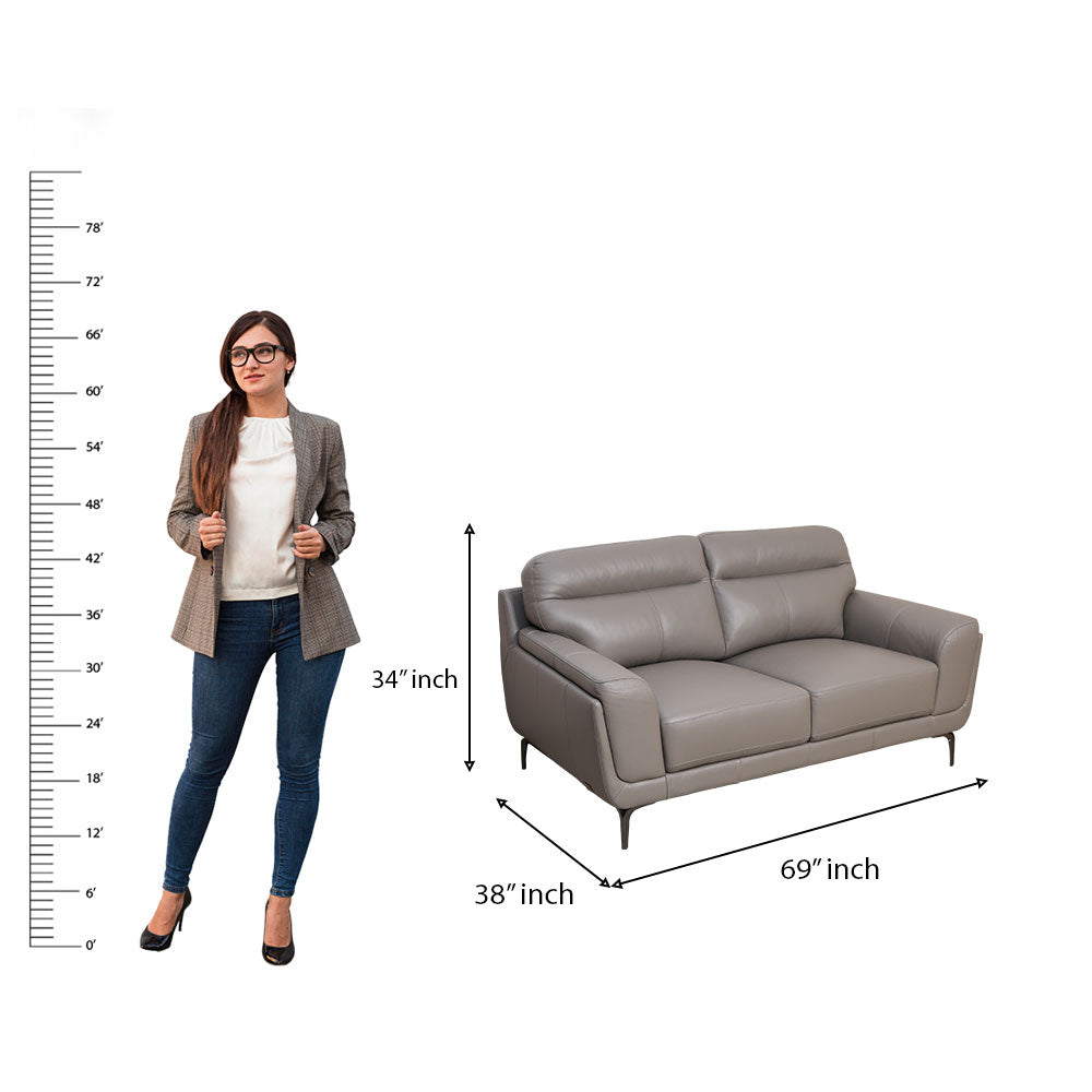MAARK LEATHER SOFA SET (3+2) 6007 COL TAUPE ML