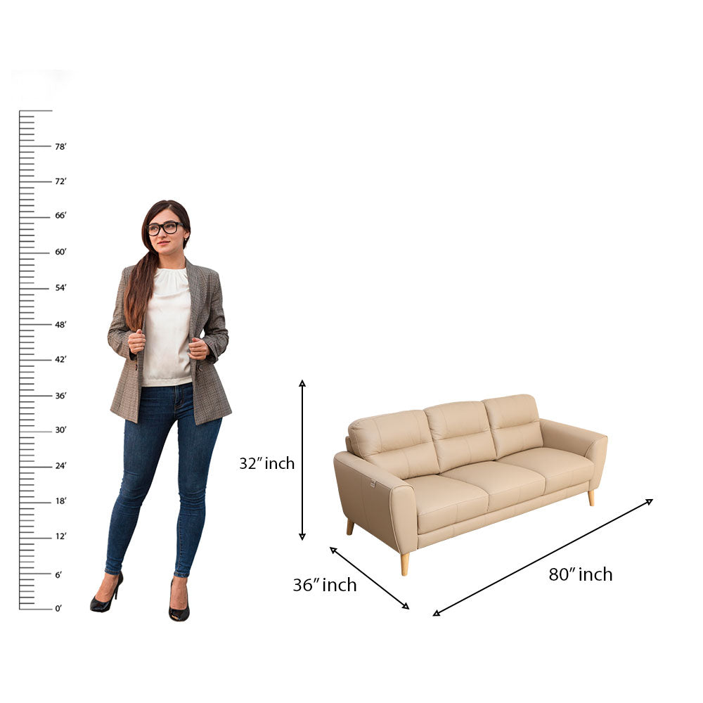 MAARK LEATHER SOFA SET (3+2) 6041 SMOKY GRAY ML