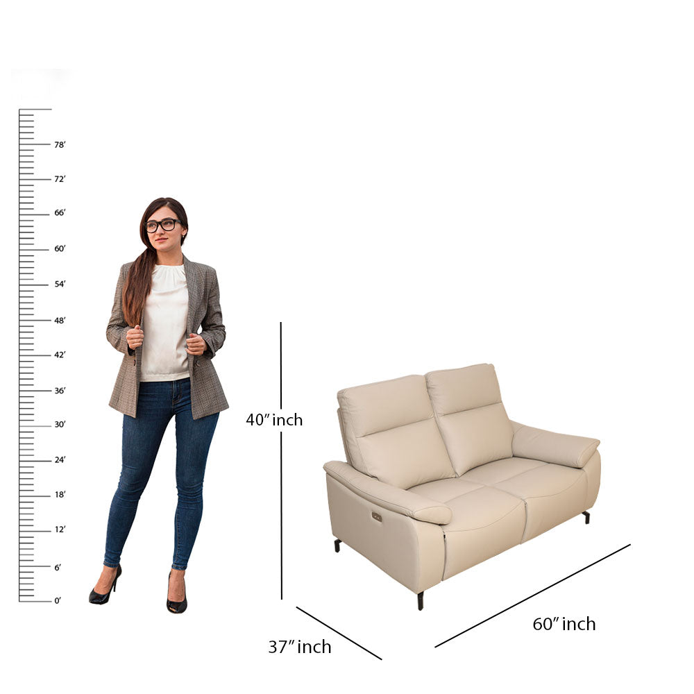 MAARK MOTORIZED RECLINER LEATHER SOFA SET (3R+2R+1R) 6022-BEIGE HT