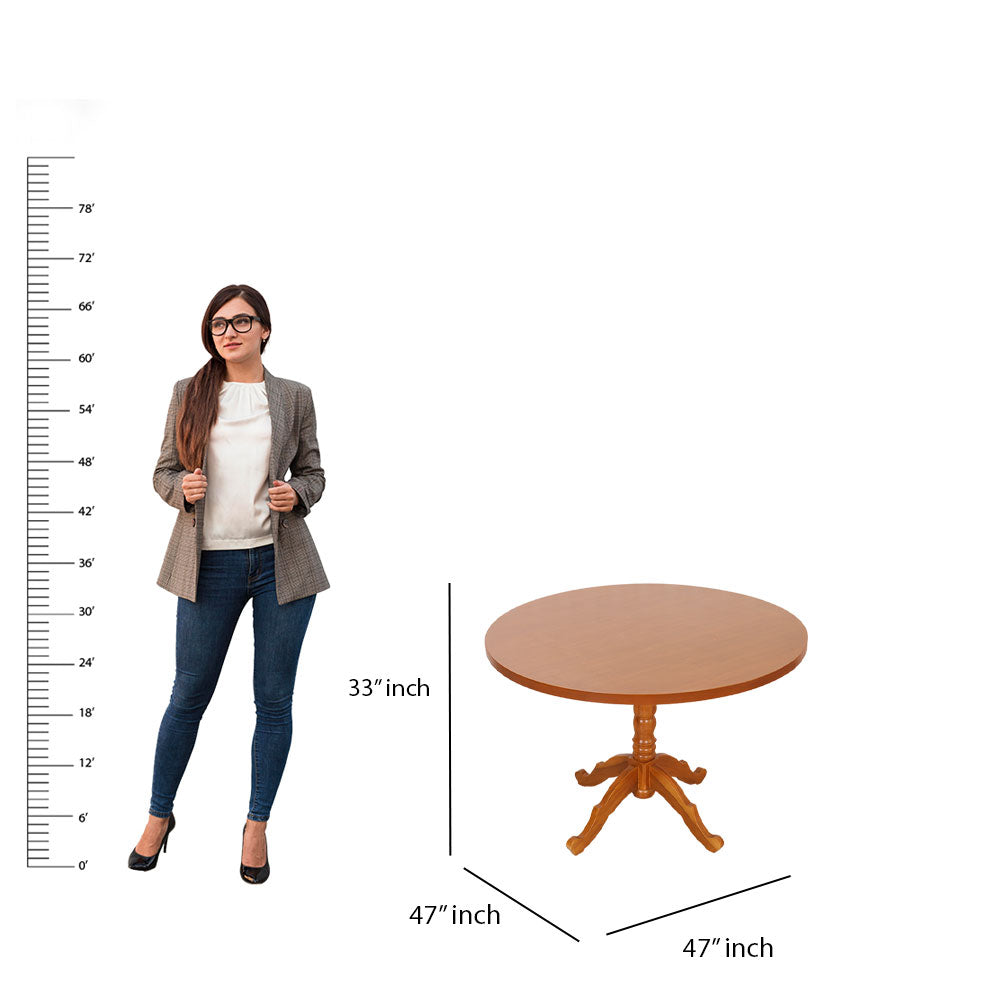 MAARK WOODEN TOP 4 SEATER DINING SET 4*4 ROUND MODEL CUSTOMIZED