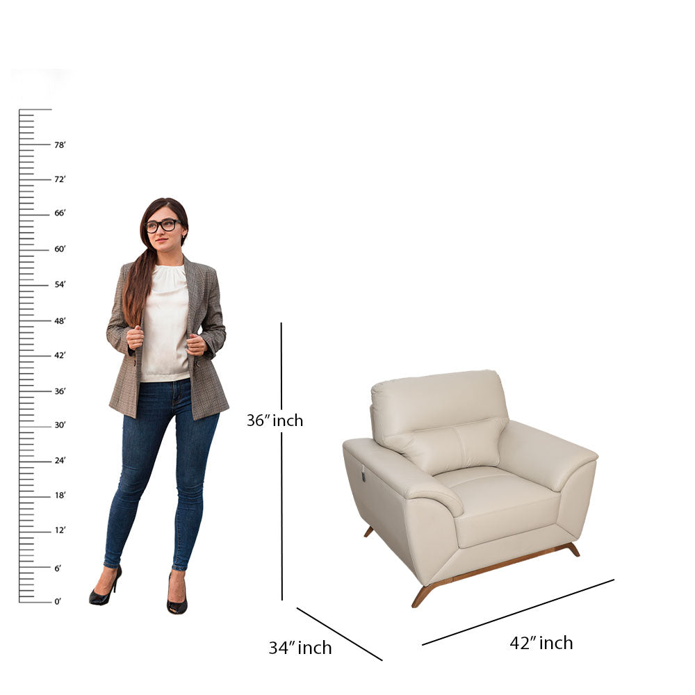 MAARK LEATHER SOFA SET (3+2+1) 9496 CREAM COLOUR HT