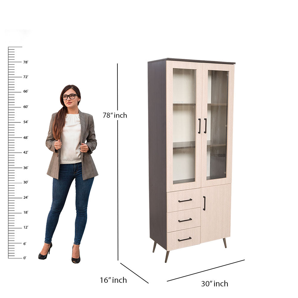 MAARK 2 DOOR BOOK SHELF 6*2.5 SATURN