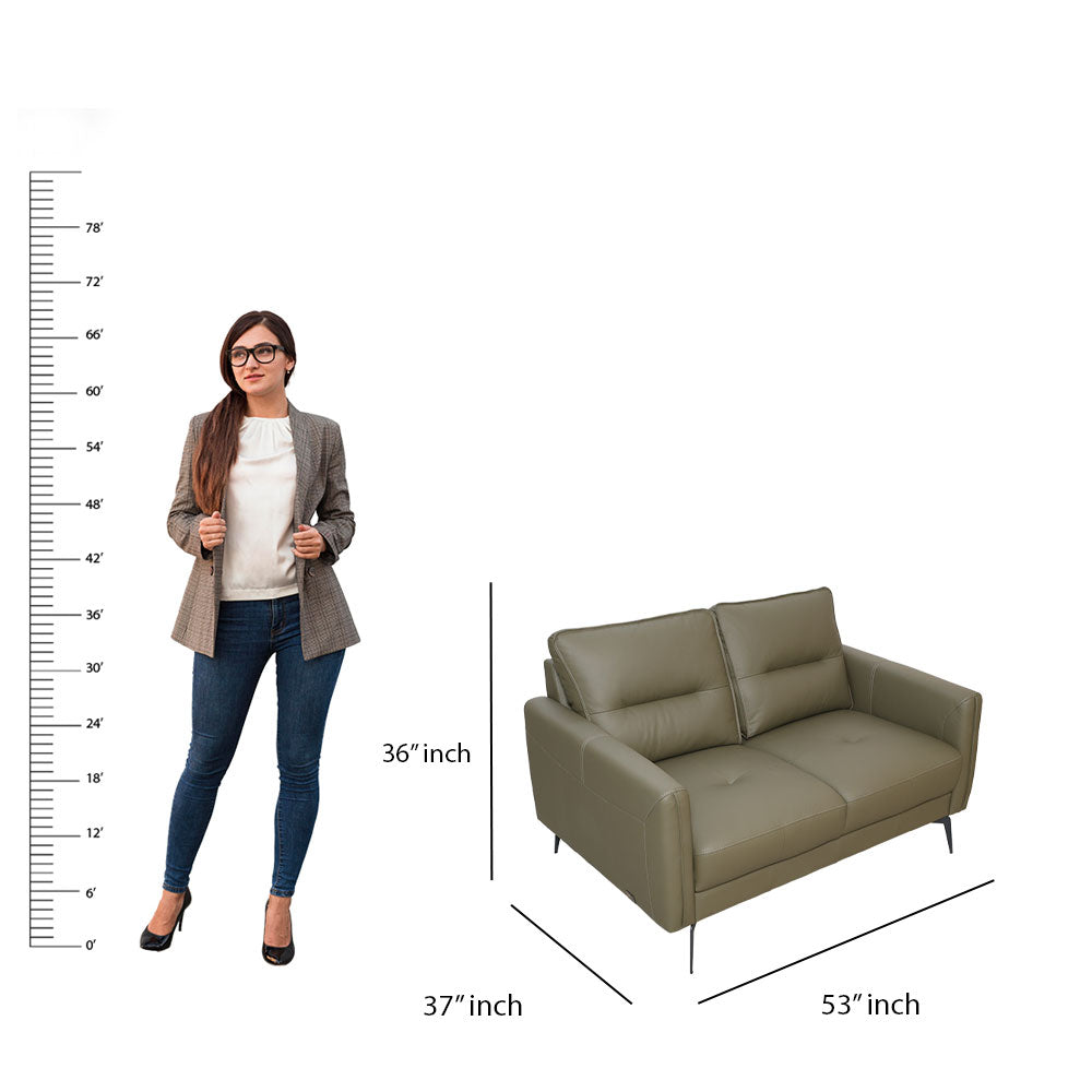 MAARK LEATHER SOFA SET (3+2) 6041 OLIVE GREEN ML