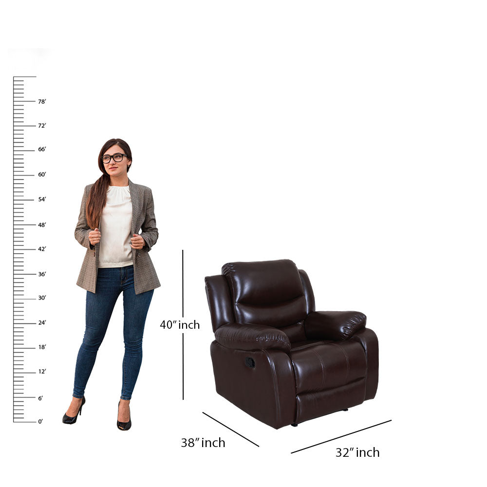 MAARK MANUAL RECLINER LEATHER SOFA SET (3+1R+1R) MAGILCHI